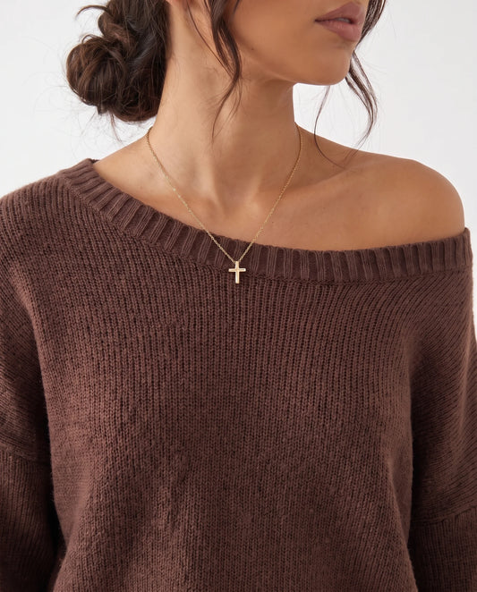 SOPHIA Necklace Gold Cross sacrivv