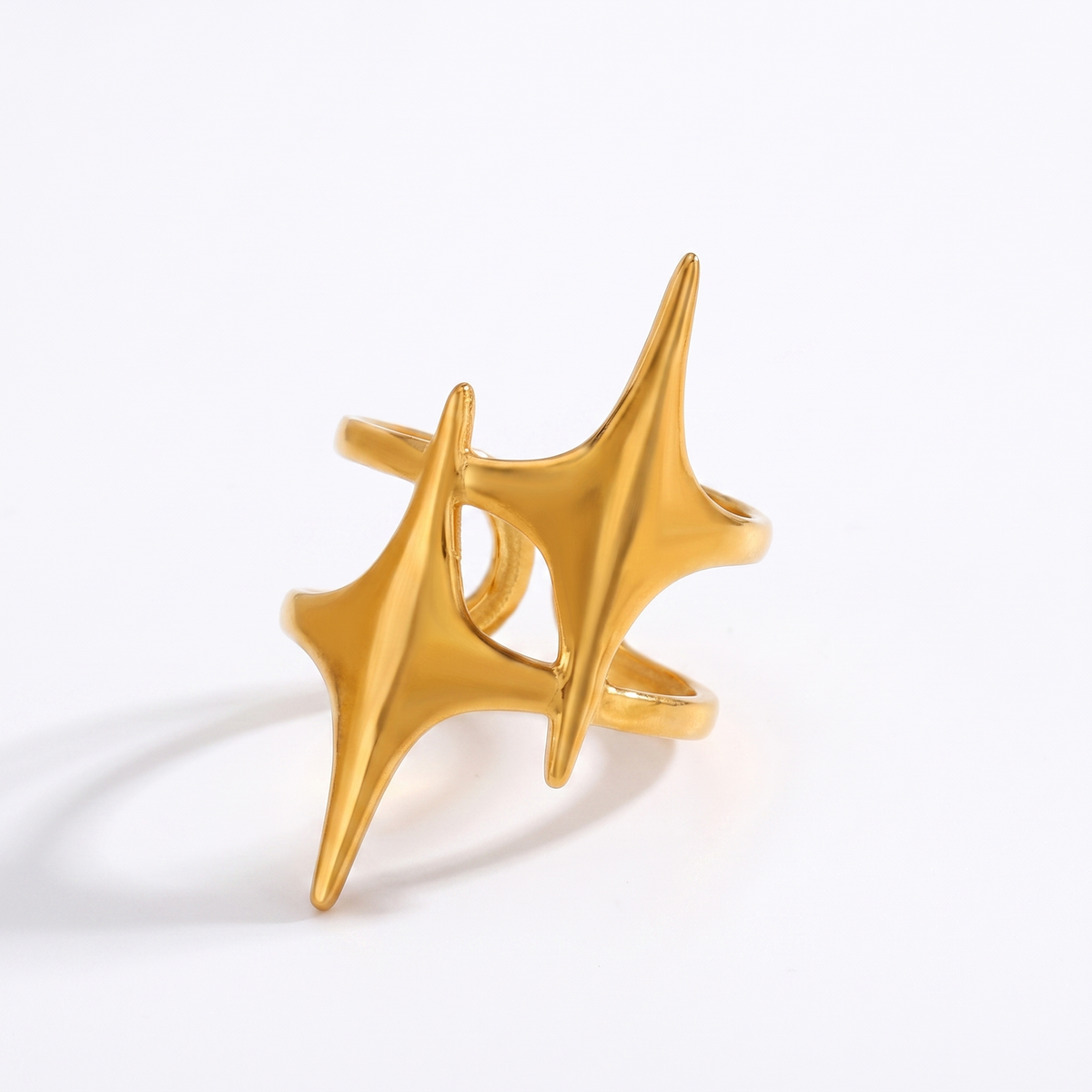 NOVA Ring — gold star ring, studio